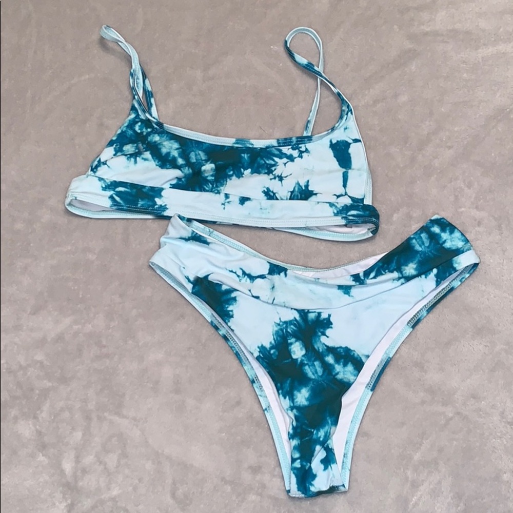 Tie die shein bikini set